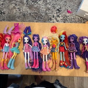 Equestria girls my little pony rarity, pinkie pie, sunset shimmer, rainbow dash,